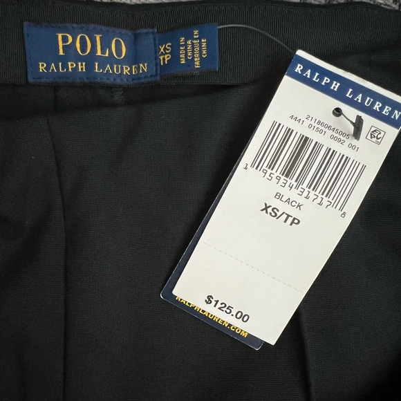 Ralph Lauren Polo Women's Black Side Slit Stretch Slim Skinny Pants Size XS - Picture 9 of 10
